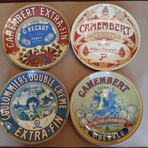 BIA CIB Cordon Bleu Set of 4 Camembert Porcelain Plates New in Box 8 inch